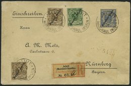 MARSHALL-INSELN 4II,7a BRIEF, 1901, 20 Pf. Berliner Ausgabe Mit 2x 3 Pf. (ein Wert Mängel) Und 5 Pf. Auf Leicht überfran - Marshall Islands
