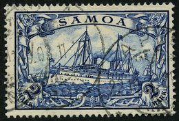 SAMOA 17 O, 1901, 2 M. Schwärzlichblau, Pracht, Mi. 120.- - Samoa