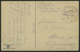 MSP VON 1914 - 1918 43 (Kanonenboot PANTHER) In Schwarzviolett, 28.1.1918, Feldpostkarte Von Bord Der Panther, Pracht - Deutsche Post In Der Türkei