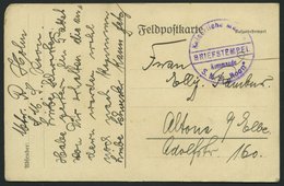 MSP VON 1914 - 1918 (Großer Kreuzer ROON), Violetter Briefstempel, Feldpostkarte Von Bord Der Roon, Pracht - Turkse Rijk (kantoren)