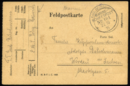 MSP VON 1914 - 1918 161 (Panzerkreuzer PRINZ HEINRICH), 22.10.1915, Feldpost-Vordruckkarte Von Bord Der Prinz Heinrich,  - Turkse Rijk (kantoren)