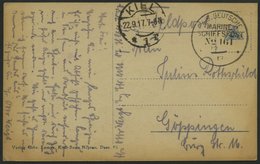 MSP VON 1914 - 1918 161 (17. Torpedoboots-Halbflottille), 22.9.1917, Feldpost-Ansichtskarte Von Bord Des Torpedoboots V  - Turquia (oficinas)