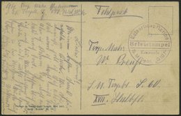 MSP VON 1914 - 1918 (Torpedoboot: G 197), Violetter Briefstempel, Feldpost-Ansichtskarte, Pracht, R! - Turkse Rijk (kantoren)