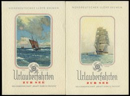 DEUTSCHE SCHIFFSPOST 1936, 7 Verschiedene KDF- Tagesveranstaltungskarten, Inklusive Speisenfolge Von Bord DER DEUTSCHE , - Maritiem