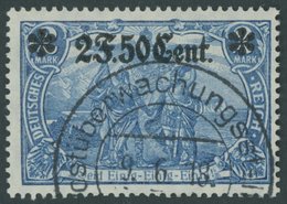 ETAPPENGEBIET WEST 12Bb O, 1916, 2 F. 50 C. Auf 2 M. Kobalt, Gezähnt B, Pracht, Mi. 100.- - Bezetting 1914-18