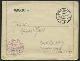 DT. FP IM BALTIKUM 1914/18 Militätverwaltung Kurland, Rotvioletter Briefstempel, Mit Tarnstempel DEUTSCHE FELDPOST *** A - Letonia