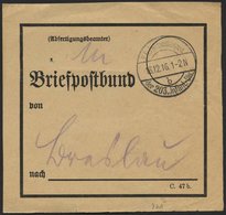 LETTLAND 901 BRIEF, K.D. FELDPOSTEXPED. DER 203. INFANT.-DIV. B, 16.12.16, Auf Briefpostbund-Zettel (C 47b) Für Ein Bünd - Lettonia