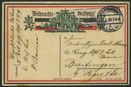 DT. FP IM BALTIKUM 1914/18 K.D. FELDPOSTEXP. DER 6. RES. DIV., 27.1.16, Auf Weihnachts-Feldpostkarte Nach Breitungen, Mi - Lettland