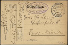 DT. FP IM BALTIKUM 1914/18 K.D. FELDPOST=STATION NR. 33, 16.11.15, Auf Feldpost-Vordruckkarte Von Tuckum Nach Hann.-Münd - Latvia