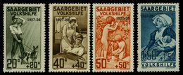 SAARGEBIET 122-25 **, 1927, Volkshilfe, Normale Zähnung, Prachtsatz, Mi. 160.- - Other & Unclassified