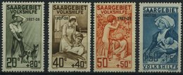 SAARGEBIET 122-25 *, 1927, Volkshilfe, Mehrere Falzreste, Prachtsatz, Mi. 65.- - Altri & Non Classificati