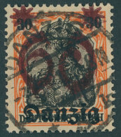 FREIE STADT DANZIG 19DDII O, 1920, 60 Auf 30 Pf., Doppelaufdruck, Pracht, Gepr. Gruber Und Infla, Mi. 200.- - Other & Unclassified