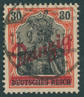 FREIE STADT DANZIG 37 O, 1920, 30 Pf. Kleiner Innendienst, Pracht, Gepr. Kniep Und Infla, Mi. 250.- - Altri & Non Classificati