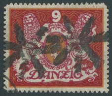 FREIE STADT DANZIG 99X O, 1922, 9 M. Dunkelrötlichorange/dunkelmagenta, Wz. 2X, Pracht, Gepr. Dr. Oechsner Und Infla, Mi - Andere & Zonder Classificatie