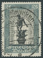 FREIE STADT DANZIG 219b O, 1929, 25 Pf. Dunkelgrauultramarin/schwarz, Normale Zähnung, Pracht, Gepr. Gruber, Mi. 75.- - Sonstige & Ohne Zuordnung