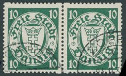 FREIE STADT DANZIG 292Dx Paar O, 1938, 5 Pf. Mittelgelblichrot, Wz. 5, Rollenzähnung, Im Waagerechten Paar, Pracht, Gepr - Andere & Zonder Classificatie