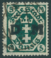 DIENSTMARKEN D 24Y O, 1922, 5 M. Schwärzichopalgrün, Wz. Liegend, Pracht, Gepr. Erdwien Und Infla, Mi. 320.- - Other & Unclassified