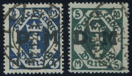 DIENSTMARKEN D 29,30Y O, 1923, 4 M. Schwärzlichultramarin Und 5 M. Schwärzlichopalgrün, Wz. 3 Y, 2 Prachtwerte, Gepr. In - Otros & Sin Clasificación