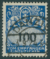 PORTOMARKEN P 37III O, 1923, 100 Pf. Dunkelkobalt Mit Plattenfehler Erste 0 Unten Offen, Stumpfer Zahn Sonst Pracht, Kur - Altri & Non Classificati