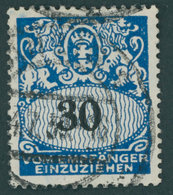 PORTOMARKEN P 44 O, 1938, 30 Pf. Dunkelkobalt/schwarz, Pracht, Gepr. Gruber, Mi. 80.- - Other & Unclassified