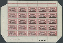 MEMELGEBIET 64 **, 1922, 1 M. Auf 40 C. Graurot/türkisgrau Im Unteren Bogenteil (25) Mit Druckdatum, Postfrisch, Marken  - Memelgebiet 1923