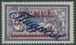 MEMELGEBIET 79 *, 1922, 3 M. Auf 60 C. Dunkelgrauviolett/kobalt, Falzrest, Pracht, Mi. 160.- - Memel (Klaipeda) 1923