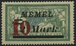 MEMELGEBIET 121II **, 1923, 10 Auf 2 M. Auf 45 C., Abstand Zwischen 2 Und Mark 3.9 Statt 2.7 Mm, Postfrisch, Pracht, Gep - Memel (Klaipeda) 1923