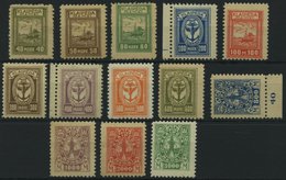 MEMELGEBIET 151-63 **, 1923, Hafen-Jubiläumsausgabe, Postfrisch, üblich Gezähnter Prachtsatz, Mi. 500.- - Memel (Klaipeda) 1923