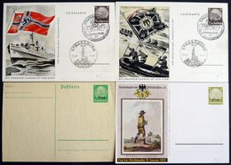 ELSASS P BRIEF, 1940/1, 4 Verschiedene Ungebrauchte Ganzsachenkarten, 2 Davon Leer Gestempelt Mit Sonderstempel (P 1,3,  - Occupazione 1938 – 45