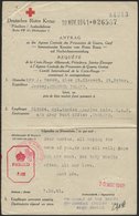 JERSEY 1941, Antrag Auf Nachrichtenvermittlung Des Deutschen Roten Kreuzes, Absender In St. Peter, Jersey, Pracht - Bezetting 1938-45