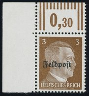 FELDPOSTMARKEN 17z **, 1945, 3 Pf. Ruhrkessel, Senkrechte Gummiriffelung, Postfrisch, Pracht, Mi. 70.- - Besetzungen 1938-45