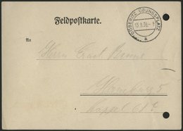 FELDPOST II. WK BELEGE 1939, Benachrichtigungskarte über Zuteilung Der Feldpostnummer, Stempel DÖBERITZ ÜBUNGSPLATZ, Gel - Ocupación 1938 – 45