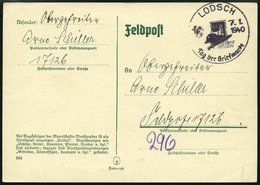 FELDPOST II. WK BELEGE 1940, Feldpost-Postkarte Mit Information über Die Richtige Dienstgradbezeichnung Bei Der Feldpost - Occupation 1938-45