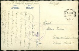 FELDPOST II. WK BELEGE 1942, Feldpostansichtskarte Aus Prag Mit Maschinenstempel DFUTSCHE REICHSPOST, Pracht - Occupation 1938-45