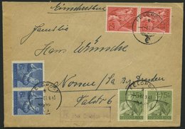 FELDPOST II. WK BELEGE 1943, Durch Feldpost Beförderte Eingeschriebene Briefsendung Mit Provisorischem Einschreibe-Notst - Occupation 1938-45