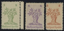 APOLDA 1-3 **, 1945, Baumstumpf, Postfrischer Prachtsatz, Mi. 130.- - Other & Unclassified