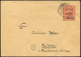 ECKARTSBERGA 3I BRIEF, 1945, 24 Pf. Schwarz Auf Hellbraun, Signum Bu (Busch), Einzelfrankatur Auf Prachtbrief Vom 7.9.,  - Private & Local Mails