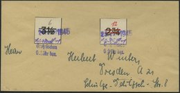 GROSSRÄSCHEN-VORLÄUFER V 22IU,V 26U BRIEF, 1945, 6 Pf. Wertziffer Schwarz Statt Rot, Ungezähnt, Mit 12 Pf. Rot, Ungezähn - Privatpost