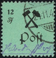 GROSSRÄSCHEN 25I O, 1945, 12 Pf. Schwarz Auf Grün, Type I, Pracht, Mi. 65.- - Privatpost