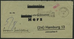 ALL. BES. GEBÜHR BEZAHLT HEIDELBERG, 21.2.46, Roter L2 Gebühr Bezahlt, Lottobrief, Feinst - Otros & Sin Clasificación