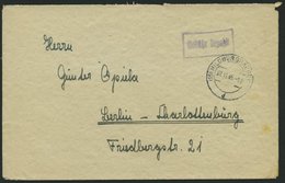 ALL. BES. GEBÜHR BEZAHLT (15)HILDBURGHAUSEN, 07.11.45, Violetter R1 Gebühr Bezahlt, Prachtbrief - Sonstige & Ohne Zuordnung