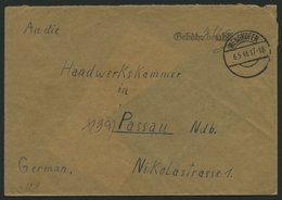 ALL. BES. GEBÜHR BEZAHLT MENGKOFEN, 6.5.46, L1 Gebühr Bezahlt, Brief Feinst - Other & Unclassified