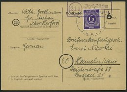 ALL. BES. AUFBRAUCHAUSGABEN P 672 BRIEF, 1946, 6 Pf. Schwarz Auf Hellsämisch Mit 6 Pf. Alliierte Besetzung, Postnebenste - Other & Unclassified