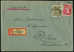 BERLIN UND BRANDENBURG 7B BRIEF, 1945, 30 Pf. Bräunlicholiv, Durchstochen, Mit 12 Pf. Zusatzfrankatur (fehlerhaft) Auf E - Other & Unclassified