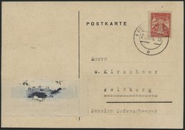 MECKLENBURG-VORPOMMERN 18b BRIEF, 1945, 12 Pf. Rosa, Einzelfrankatur Auf Postkarte Von NEUSTRELITZ Nach Feldberg, Feinst - Altri & Non Classificati