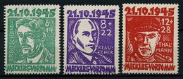MECKLENBURG-VORPOMMERN 20-22a **, 1945, Faschismus, Prachtsatz, Mi. 100.- - Andere & Zonder Classificatie