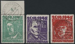 MECKLENBURG-VORPOMMERN 20-22a O, 1945, Faschismus, Prachtsatz, Gepr. Kramp, Mi. 240.- - Autres & Non Classés