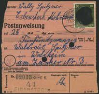 SÄCHSISCHE SCHWÄRZUNGEN AP 794I BRIEF, EIBENSTOCK, 30 Pf. Auf Postanweisung, Pracht - Other & Unclassified