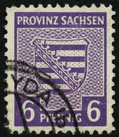 PROVINZ SACHSEN 69XAa O, 1945, 6 Pf. Grauviolett, Vierseitig Gezähnt, Pracht, Gepr. Schulz, Mi. 100.- - Sonstige & Ohne Zuordnung