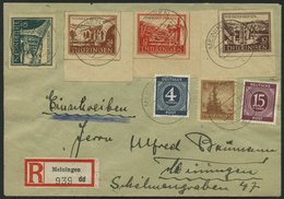 THÜRINGEN 112-15a BRIEF, 1945, Wiederaufbau Mit Zusatzfrankatur Auf FDC, Pracht - Andere & Zonder Classificatie